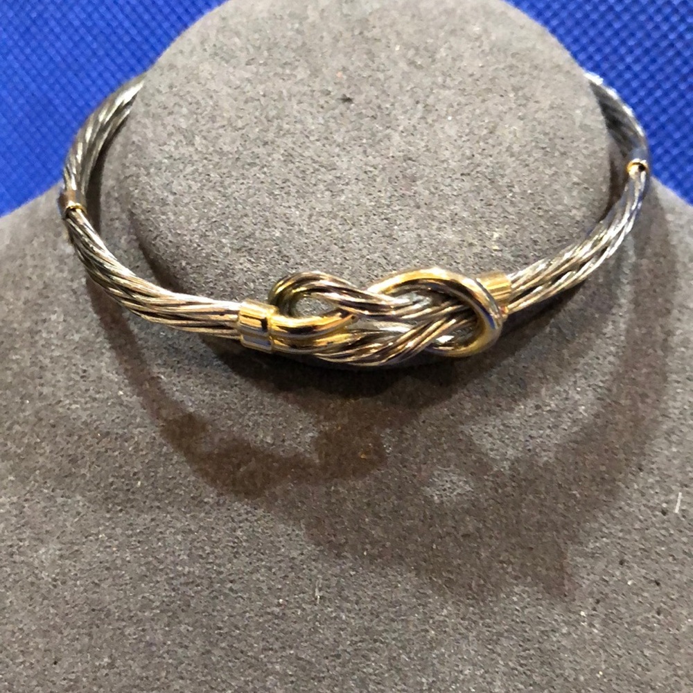 Vintage Two Tone Cuff Bracelet